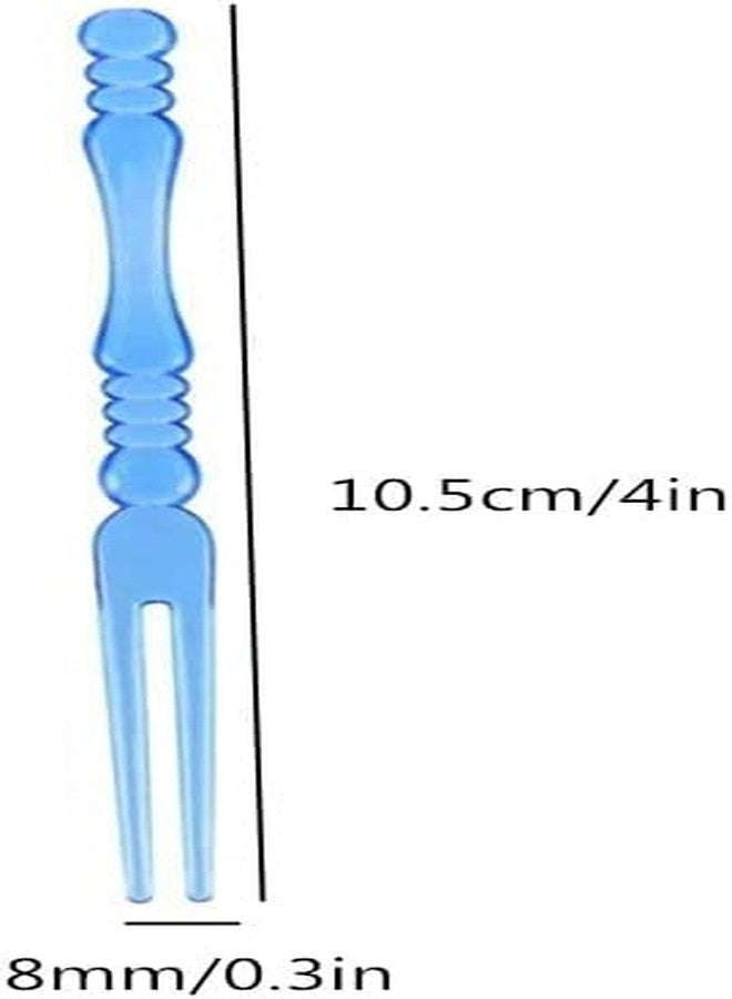 LUDALY Multi Color Neon Cocktail Picks Fruit Forks, Mini Cake Forks Party Supplies (Reusable, Pack Of 25 PC) - Image 2